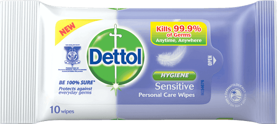 Dettol Antibacterial Wipes Sensitive 10s