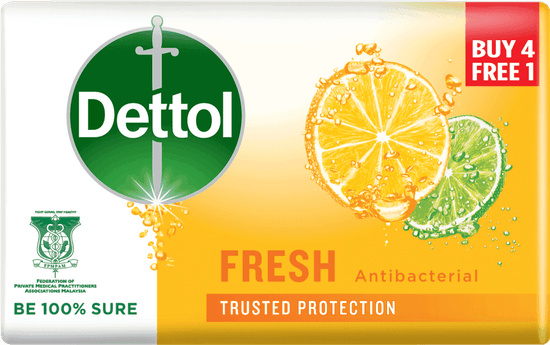 Dettol Body Soap Fresh 100g 4+1