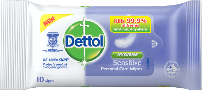 Dettol Antibacterial Wipes Sensitive